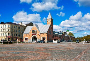 VYBORG, RUSSIA - 17 Mayıs 2020: Eski Pazar Fotoğrafı