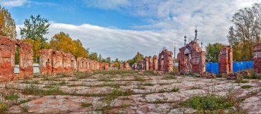 Model Süvari Alayı 'nın arenasının kalıntıları. Pavlovsk 'ta. St. Petersburg 'da. Rusya