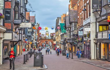CANTERBURY, GREAT BRITAIN - 15 Ağustos 2019: Şehir manzarası.