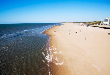 Kuzey Denizi kıyısında. Scheveningen. Lahey. Hollanda