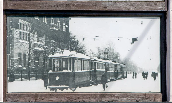 ペテルスブルグ ロシア エイプリル社2020年25日 封鎖路面電車記念碑の写真 — ストック写真