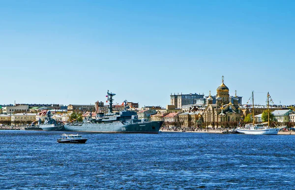 Petersburg Rússia Maio 2020 Foto Dos Navios Guerra Celebração Dia — Fotografia de Stock