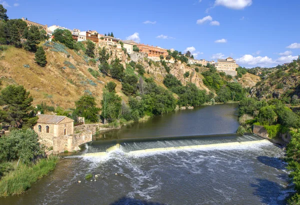 Toledo Spain View Old City Tagus River Dam — Stock Photo, Image