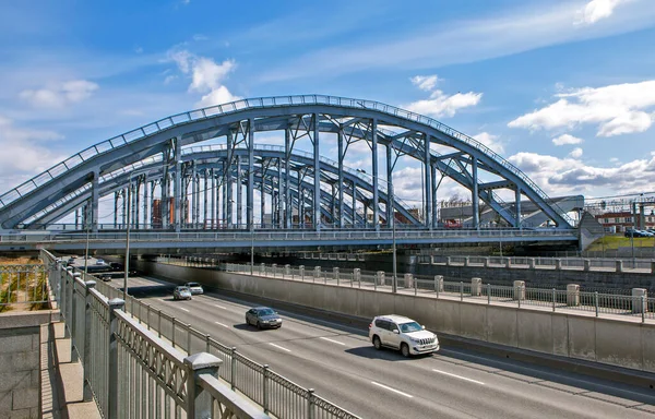 Puentes Americanos Embankment Obvodny Canal San Petersburgo Rusia — Foto de Stock