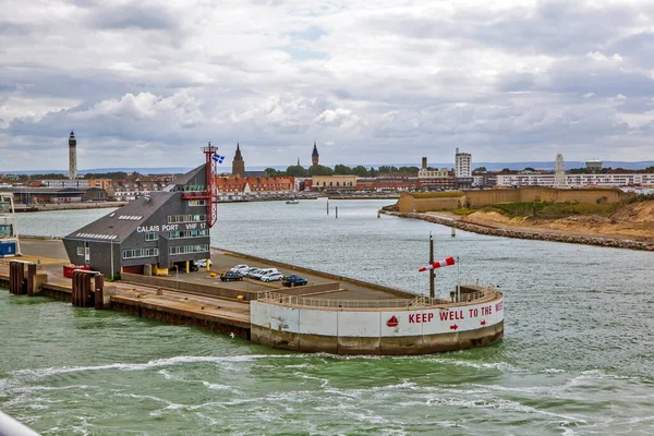 Kale Frankrijk August 2019 Foto Van Uitzicht Dijk Havenfaciliteiten Vanaf — Stockfoto