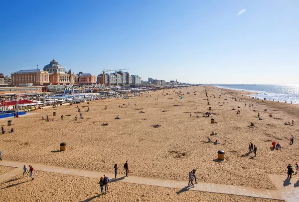 Északi Tenger Partja Scheveningen Hágában Egyesült Királyság — Stock Fotó