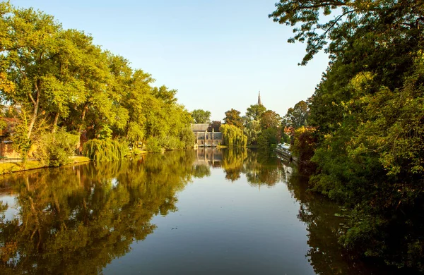 Malerisches Historisches Stadtzentrum Mit Kanal Brügge Belgien — Stockfoto