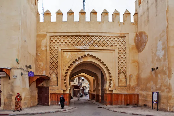 Fez Marruecos Junio 2013 Foto Puerta Ciudad Parte Antigua Entrada — Foto de Stock