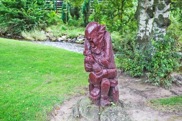 Blackford Grande Bretagne Août 2019 Photo Sculpture Bois Dans Parc — Photo