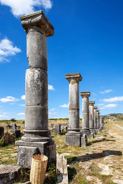 Ruínas Das Estruturas Antigas Volubilis Marrocos — Fotografia de Stock