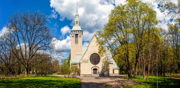 Widok Przodu Kościół Mariacki Hamina Finlandia — Zdjęcie stockowe