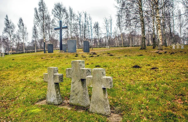 Korostyn Rússia Dezembro 2019 Foto Cemitério Guerra Alemão — Fotografia de Stock