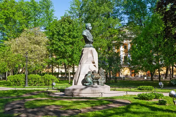 Monument Över Przhevalsky Alexander Garden Sankt Petersburg Ryssland — Stockfoto