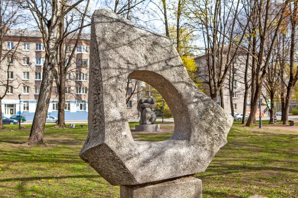 Vyborg Russia May 2020 Photo View Sculpture Singing Stone Aslamovna — Stock Photo, Image