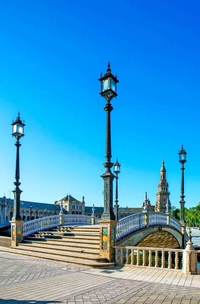 Seville Spanien Maj 2013 Spanska Torget Nymorisk Stadsensemble Sevilla — Stockfoto