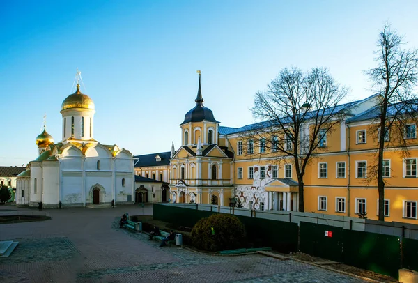 Sergiev Posad Russie Avril 2020 Photo Cathédrale Trinity Tour Escalier — Photo