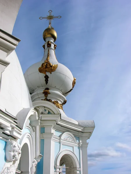 Angels Belfry Bell Tower Small Onion Dome Resurrection Smolny Novodevichy — Stock Photo, Image