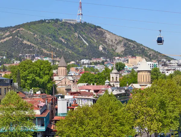 Panorama Över Tbilisi Ovanifrån Georgia Datum För Fotografering Maj 2017 — Stockfoto