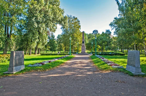 Petersburg Rusia Septiembre 2019 Foto Una Piedra Conmemorativa Sitio Del —  Fotos de Stock