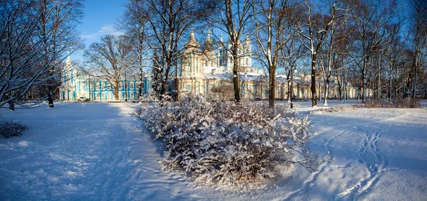 Зимний Пейзаж Снегом России — стоковое фото