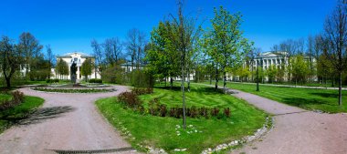 PUSHKIN, RUSSIA - 17 Mayıs 2020: Katedral Meydanı Fotoğrafı.