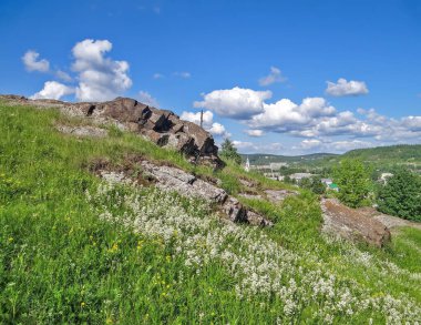 Kel Dağ 'dan görüntü. Nizhny Tagil. Sverdlovsk bölgesi. Rusya.