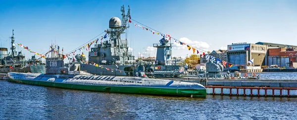 Petersburg Rússia Maio 2020 Foto Dos Navios Guerra Celebração Dia — Fotografia de Stock