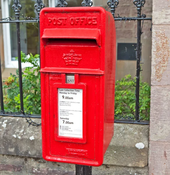 Blackford Grote Britain August 2019 Foto Van Red Mail Box — Stockfoto