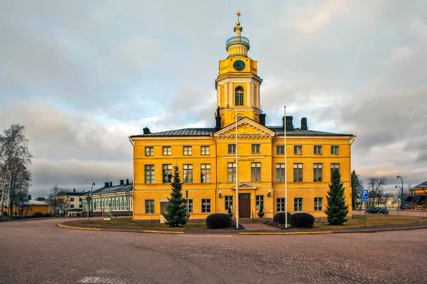 Hamina Finland Aralik 2019 Fotoğraf Belediye Binası John Kilisesi — Stok fotoğraf