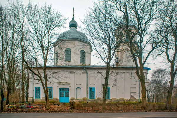 Церковь Успения Село Коростынь Шимский Район Новгородская Область Россия — стоковое фото