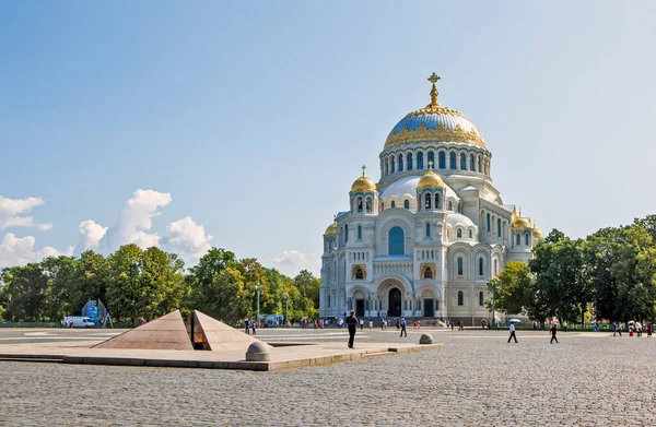 Kronstadt Russia July 2019 Photo Marine Nicholas Cathedral — Stock Photo, Image