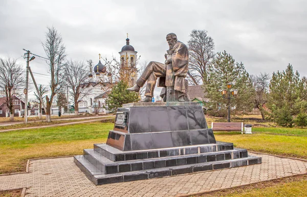 Staraya Russa Rússia Dezembro 2019 Foto Monumento Dostoevsky — Fotografia de Stock