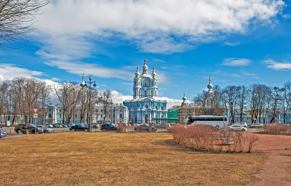 Petersburg Russia April 2020 Photo Revation Smolny Novodevichy Conquent — стокове фото