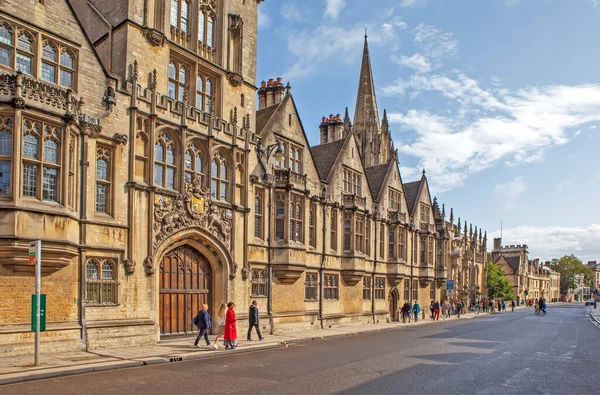 Oxford Gran Bretaña Agosto 2019 Foto Balliol College — Foto de Stock