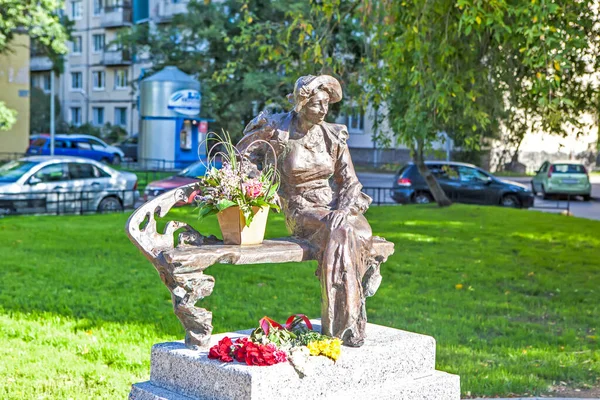 Petersburg Russia September 2019 Photo Monument Faina Ranevskaya Theater Square — 스톡 사진