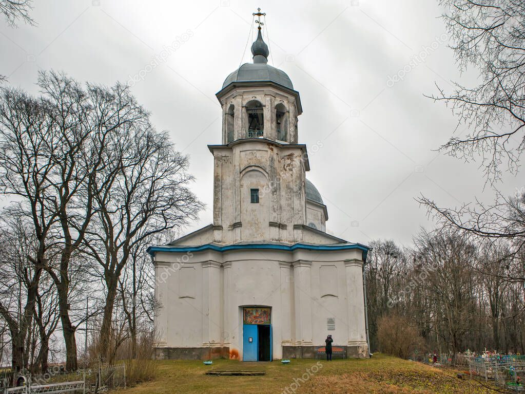 Church of the Assumption. The village of Korostyn. Shimsky district. Novgorod region. Russia