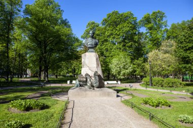 Devenin başı. N. M. Przhevalsky anıtının bir parçası. Alexander Garden. St. Petersburg 'da. Rusya