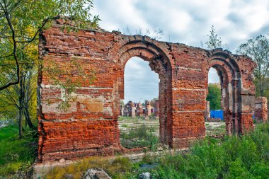 Model Süvari Alayı 'nın arenasının kalıntıları. Pavlovsk 'ta. St. Petersburg 'da. Rusya