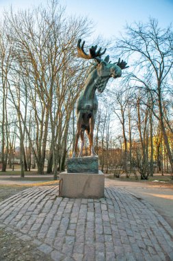 VYBORG, RUSSIA - 28 ARALIK 2019: Heykel Fotoğrafı 