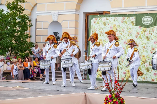 Petersburg Russia Luglio 2015 Foto Drummers Drum Time Apertura Del — Foto Stock