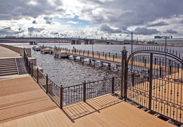 Petersburg Russia April 2020 Photo New River Pier Cruise Ships — 图库照片