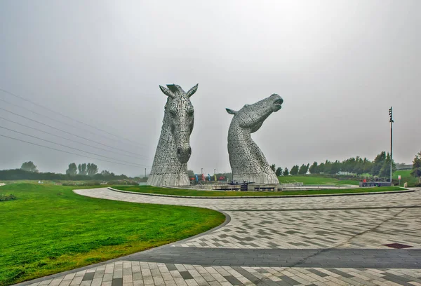 有名な馬の頭の彫刻 Falkirk スコットランド — ストック写真