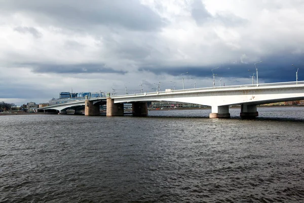 Petersburg Russia Kwiecień 2020 Zdjęcie Nowego Pomostu Rzecznego Dla Statków — Zdjęcie stockowe