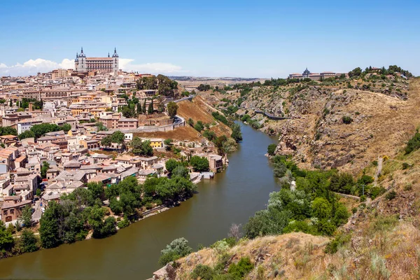 Toledo Spain View Old City Tagus River — Stock Photo, Image