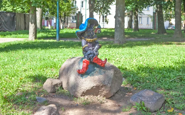 Orsha Belarus August 2019 Foto Der Skulptur Kater Stiefeln Kinderpark — Stockfoto