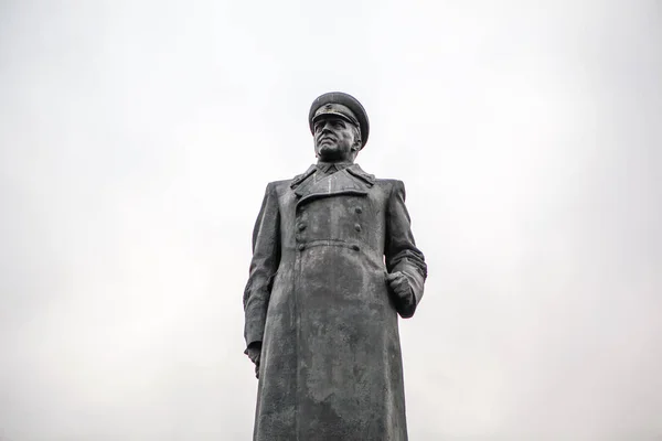 Άγαλμα Του Στρατάρχη Ζούκοφ Ρωσία — Φωτογραφία Αρχείου