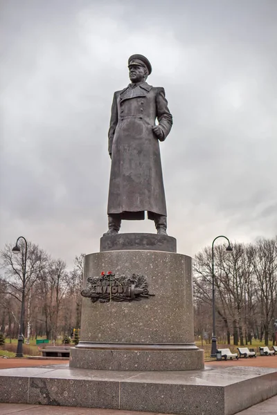 Standbeeld Van Maarschalk Zjoekov Rusland — Stockfoto