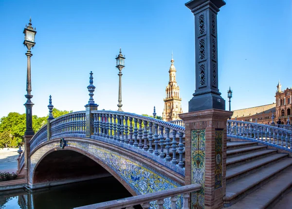 Seville España Mayo 2013 Plaza España Conjunto Ciudades Estilo Neo — Foto de Stock