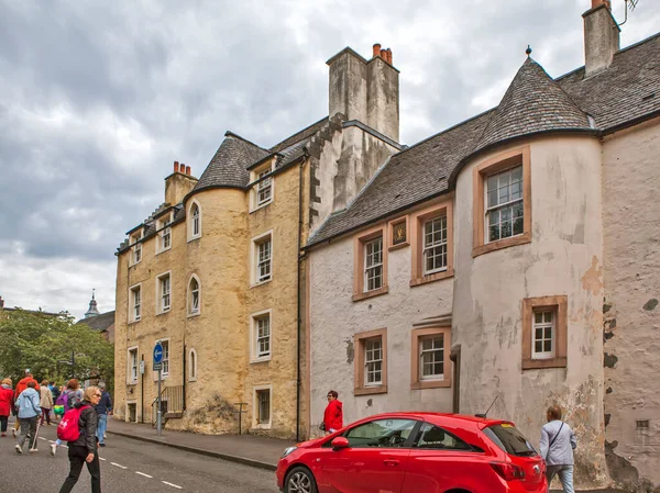 Straat Met Oude Stenen Gebouwen Sterling Schotland Verenigd Koninkrijk — Stockfoto