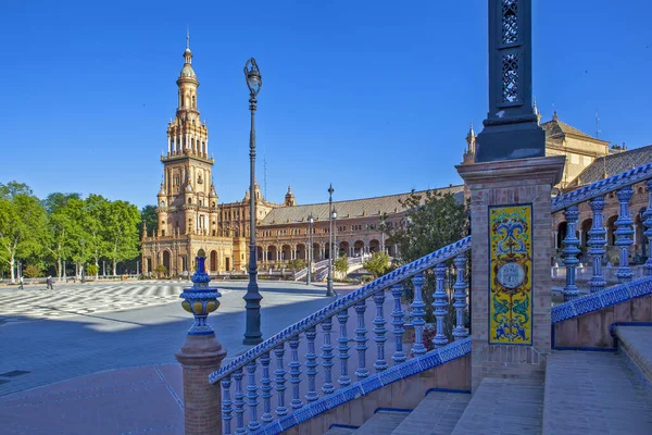 Seville Espanha Maio 2013 Praça Espanha Conjunto Cidade Estilo Neo — Fotografia de Stock